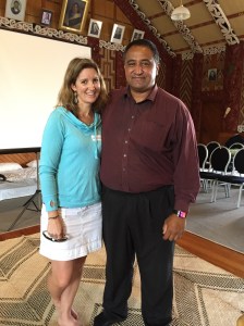Here I am with Kura Moeahu, the Chairman of the Waiwhetu marae.