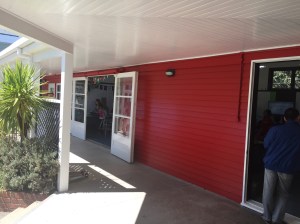 Owen's classroom with the wall doors open